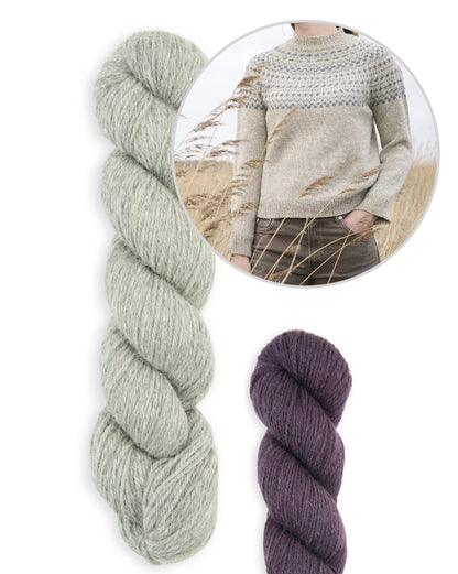 Balsam Sweater | delicate Norwegian pattern in Sheepsoft DK by Bramble & Fleece