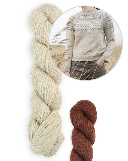 Balsam Sweater | delicate Norwegian pattern in Sheepsoft DK by Bramble & Fleece