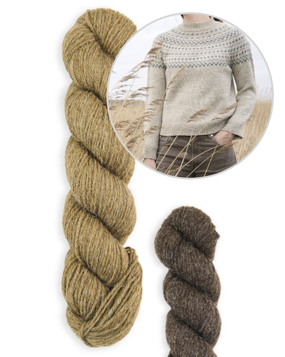 Balsam Sweater | delicate Norwegian pattern in Sheepsoft DK by Bramble & Fleece