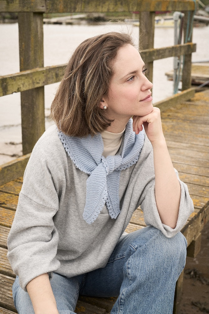 Mosse Mini Scarf | superenkelt mini-halstørklæde af Alva Cashmere Revive fra BC Garn