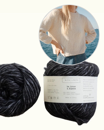 Beach Day Jumper | pull d'été doux et vaporeux en Le Coton & Alpaca de Biches & Bûches