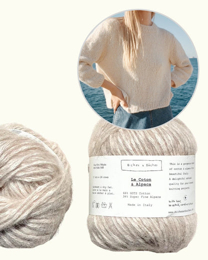 Beach Day Jumper | pull d'été doux et vaporeux en Le Coton & Alpaca de Biches & Bûches
