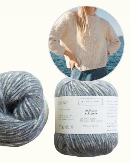 Beach Day Jumper | pull d'été doux et vaporeux en Le Coton & Alpaca de Biches & Bûches