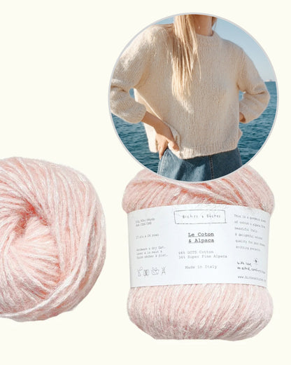 Beach Day Jumper | pull d'été doux et vaporeux en Le Coton & Alpaca de Biches & Bûches