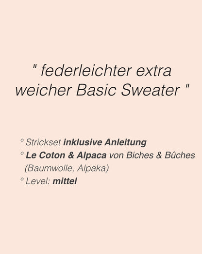 Beach Day Jumper | pull d'été doux et vaporeux en Le Coton & Alpaca de Biches & Bûches