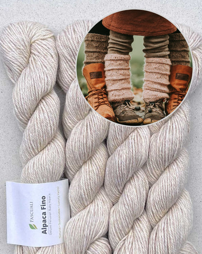 Beinstulpen Wiesenblume | bezaubernd schön aus Alpaca Fino von Pascuali