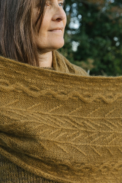 Châle Havu | motifs floraux en Le Gros Silk & Mohair de Biches & Bûches