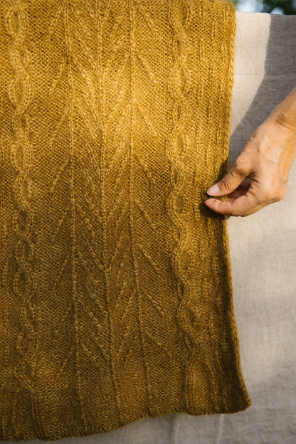 Châle Havu | motifs floraux en Le Gros Silk & Mohair de Biches & Bûches