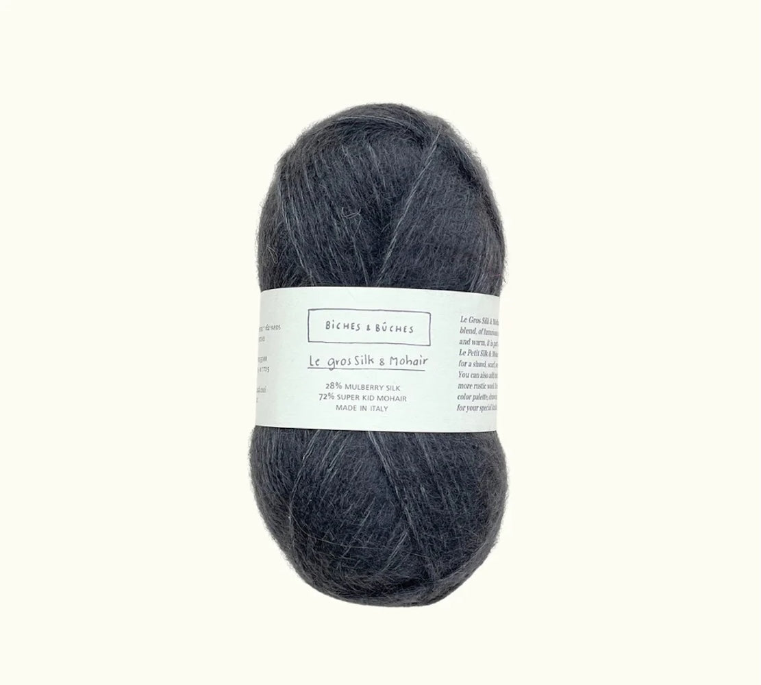 Biches & Bûches Le Gros Silk & Mohair Farbe dark grey