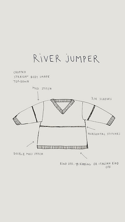 River Jumper Lambswool Edition | feines Muster und boxy Schnitt von Biches & Bûches