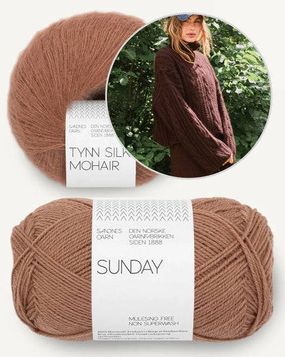Pull Brady | motif torsadé intemporel en Sunday et Tynn Silk Mohair