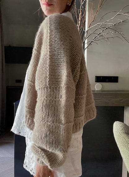 Gilet Chunkline | Veste oversize en Ecopuno Chunky et Setasuri de Lana Grossa