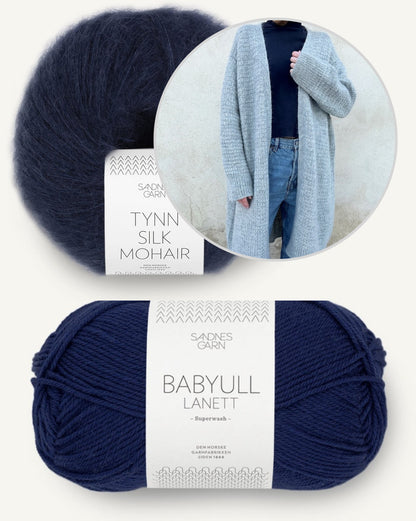 Caia Cardigan Max von LeKnit mit Babyull Lanett und Tynn Silk Mohair von Sandnes Garn 16