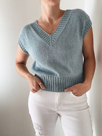 Suri Shirt V-Neck | double encolure en V avec Puno de Pascuali