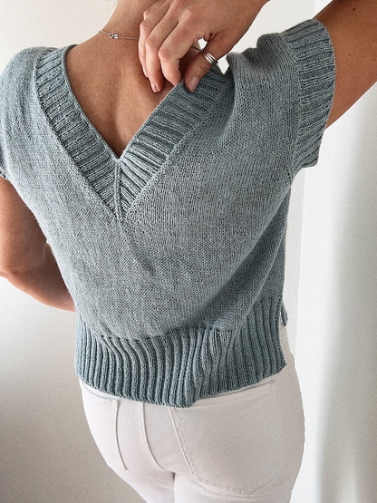 Suri Shirt V-Neck | double encolure en V avec Puno de Pascuali
