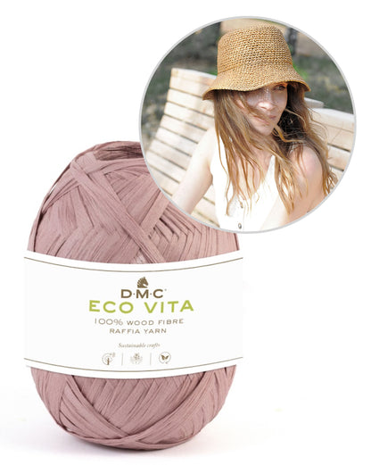 Cambodia Hat | gehäkelter Hut mit breiter Krempe aus Eco Vita Raffia