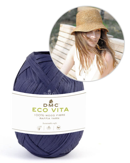 Cambodia Hat | gehäkelter Hut mit breiter Krempe aus Eco Vita Raffia