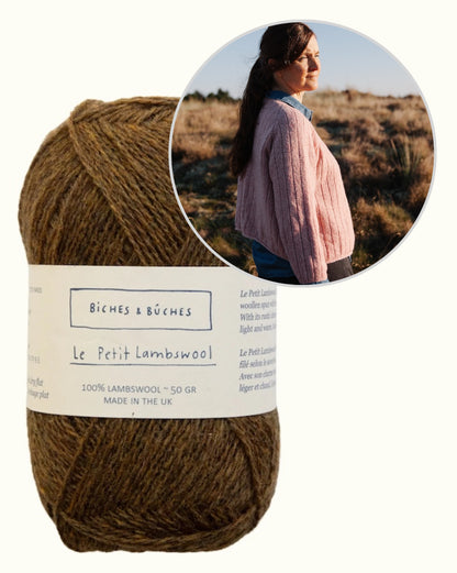 Neuletakki nro 11 | käännettävä raidallinen neuletakki Biches & Bûchesin Le Petit Lambswool -langasta