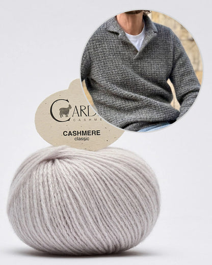 Le polo gaufré en cachemire | Tissu gaufré en cachemire classique de Cardiff