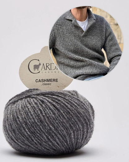 Le polo gaufré en cachemire | Tissu gaufré en cachemire classique de Cardiff