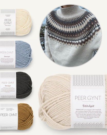 Celeste Sweater | einfacher Norweger mit Peer Gynt von Sandnes Garn
