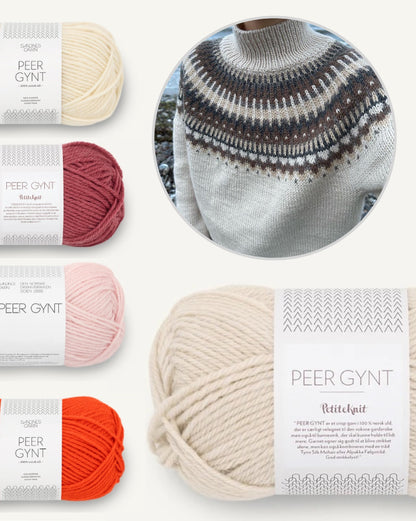 Celeste Sweater | einfacher Norweger mit Peer Gynt von Sandnes Garn