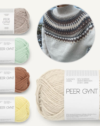 Celeste Sweater | einfacher Norweger mit Peer Gynt von Sandnes Garn