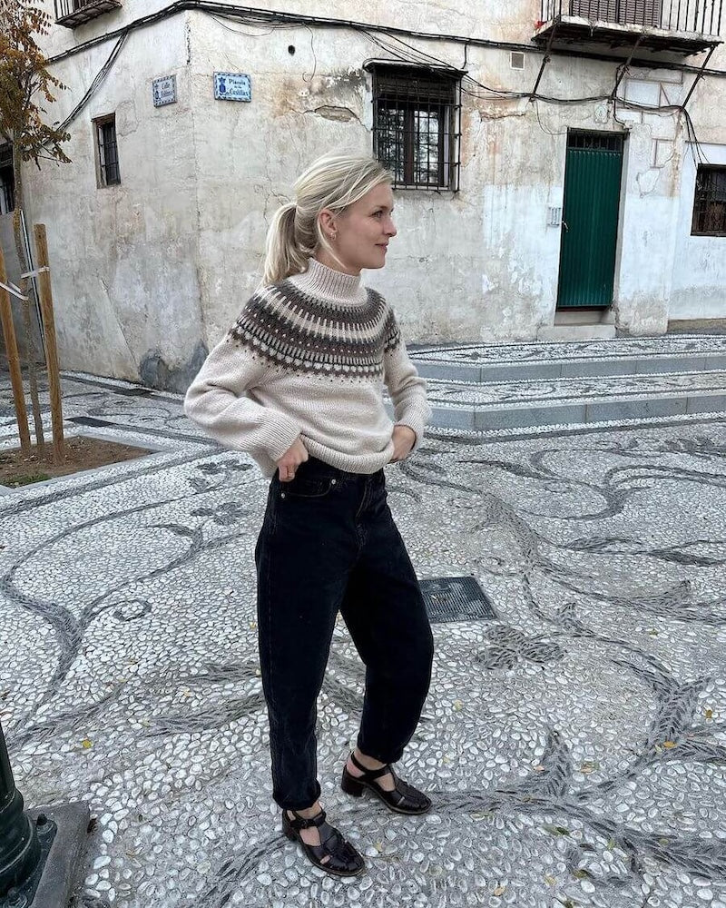 Celeste Sweater | einfacher Norweger mit Peer Gynt von Sandnes Garn