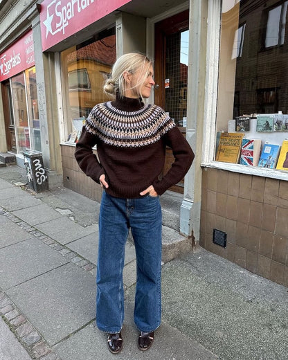 Celeste Sweater | einfacher Norweger mit Peer Gynt von Sandnes Garn