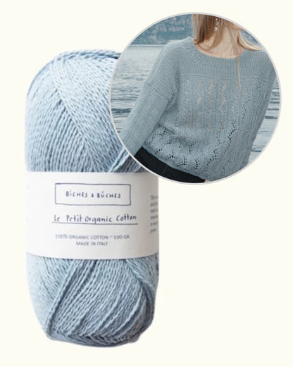 Celia Blouse | casual summer sweater made from Le Petit Organic Cotton by Biches & Bûches