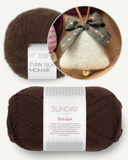 Clochette de Noël | une décoration d'intérieur délicate avec Sunday et Tynn Silk Mohair de Sandnes Garn