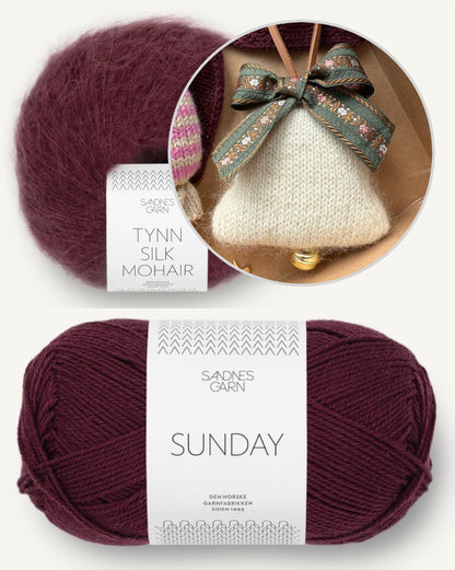 Clochette de Noël | une décoration d'intérieur délicate avec Sunday et Tynn Silk Mohair de Sandnes Garn