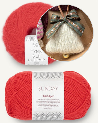 Clochette de Noël | une décoration d'intérieur délicate avec Sunday et Tynn Silk Mohair de Sandnes Garn