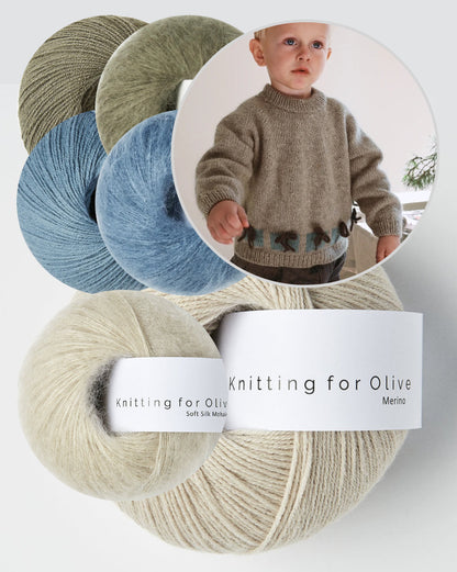 Christmas Morning Sweater Kids | Christmas sweater made of Merino and Soft Silk Mohair by Knitting for Olive