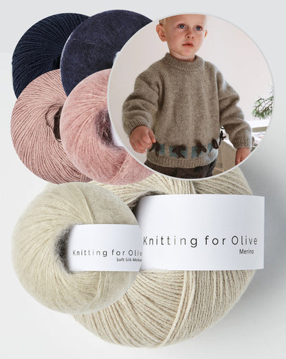 Christmas Morning Sweater Kids | Christmas sweater made of Merino and Soft Silk Mohair by Knitting for Olive