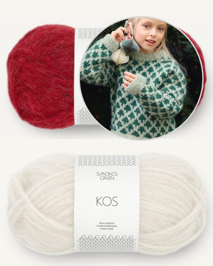 Christmas Tree Sweater - Kids | kuschelweicher Weihnachtspullover aus Kos von Sandnes Garn