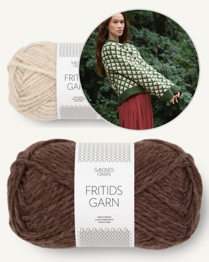 Pull de Noël | douillet et festif en Fritidsgarn de Sandnes Garn