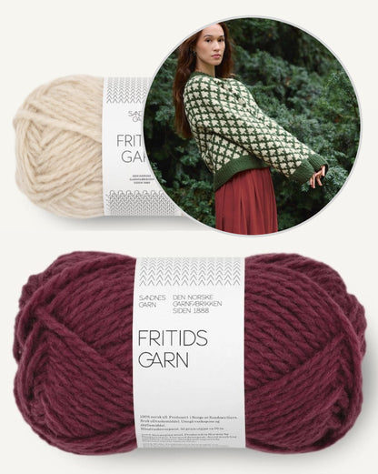 Pull de Noël | douillet et festif en Fritidsgarn de Sandnes Garn