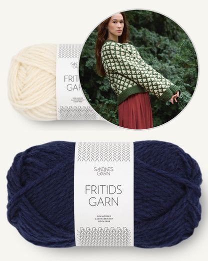 Pull de Noël | douillet et festif en Fritidsgarn de Sandnes Garn