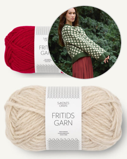 Pull de Noël | douillet et festif en Fritidsgarn de Sandnes Garn