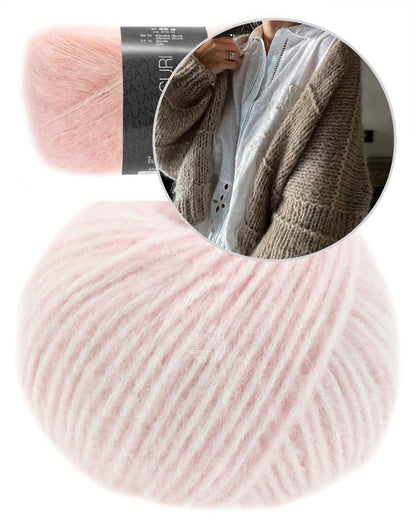 Gilet Chunkline | Veste oversize en Ecopuno Chunky et Setasuri de Lana Grossa
