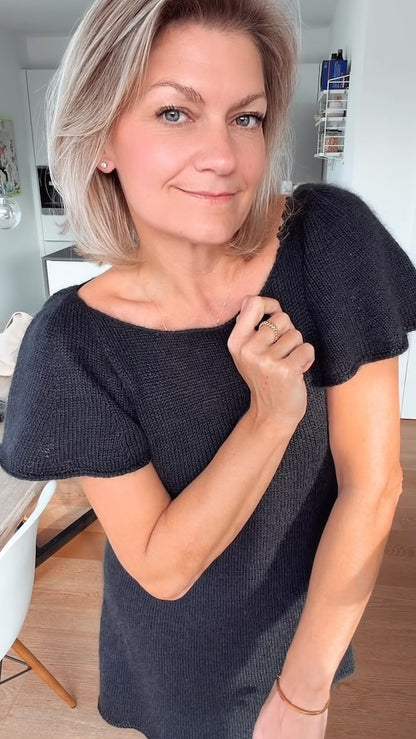 Whisper Dress | abito morbido e setoso in Pinta e Mohair Bliss di Pascuali