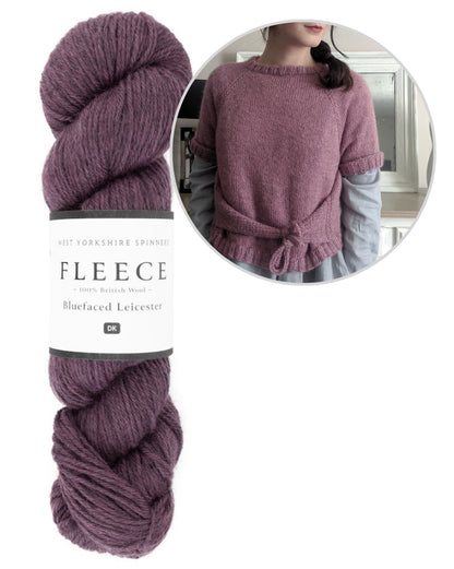 Koszula Closca | z detalem kokardki z polaru Bluefaced Leicester DK od West Yorkshire Spinners