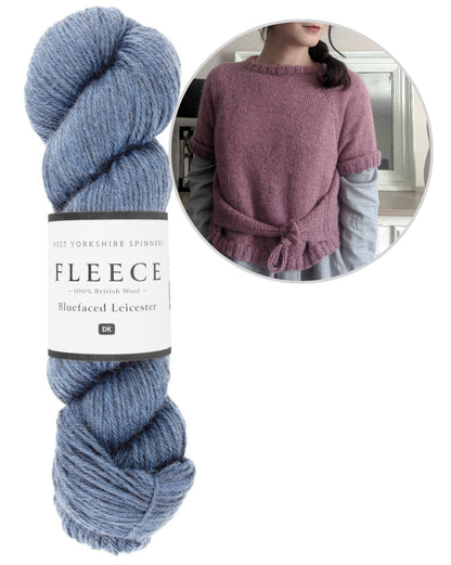 Koszula Closca | z detalem kokardki z polaru Bluefaced Leicester DK od West Yorkshire Spinners