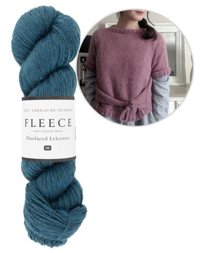 Koszula Closca | z detalem kokardki z polaru Bluefaced Leicester DK od West Yorkshire Spinners