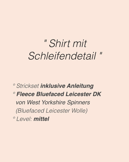 Koszula Closca | z detalem kokardki z polaru Bluefaced Leicester DK od West Yorkshire Spinners