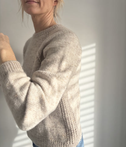 Aldeburgh Sweater | feine Zopfdetails aus Merino und Soft Silk Mohair von Knitting for Olive