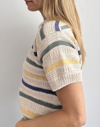 Stornoway Tee | Streifen und Muster aus Line von Sandnes Garn