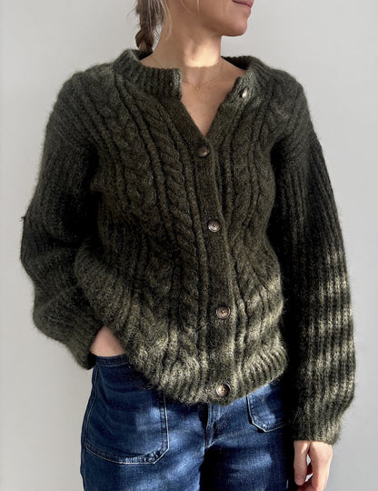 Rosebud Cardigan | fluffig weiches Patentmuster aus My Joy und Kid Seta von Gepard Garn