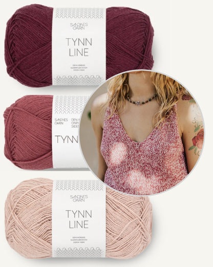 Coral Top | simple and quick made from three strands of Tynn Line by Sandnes Garn